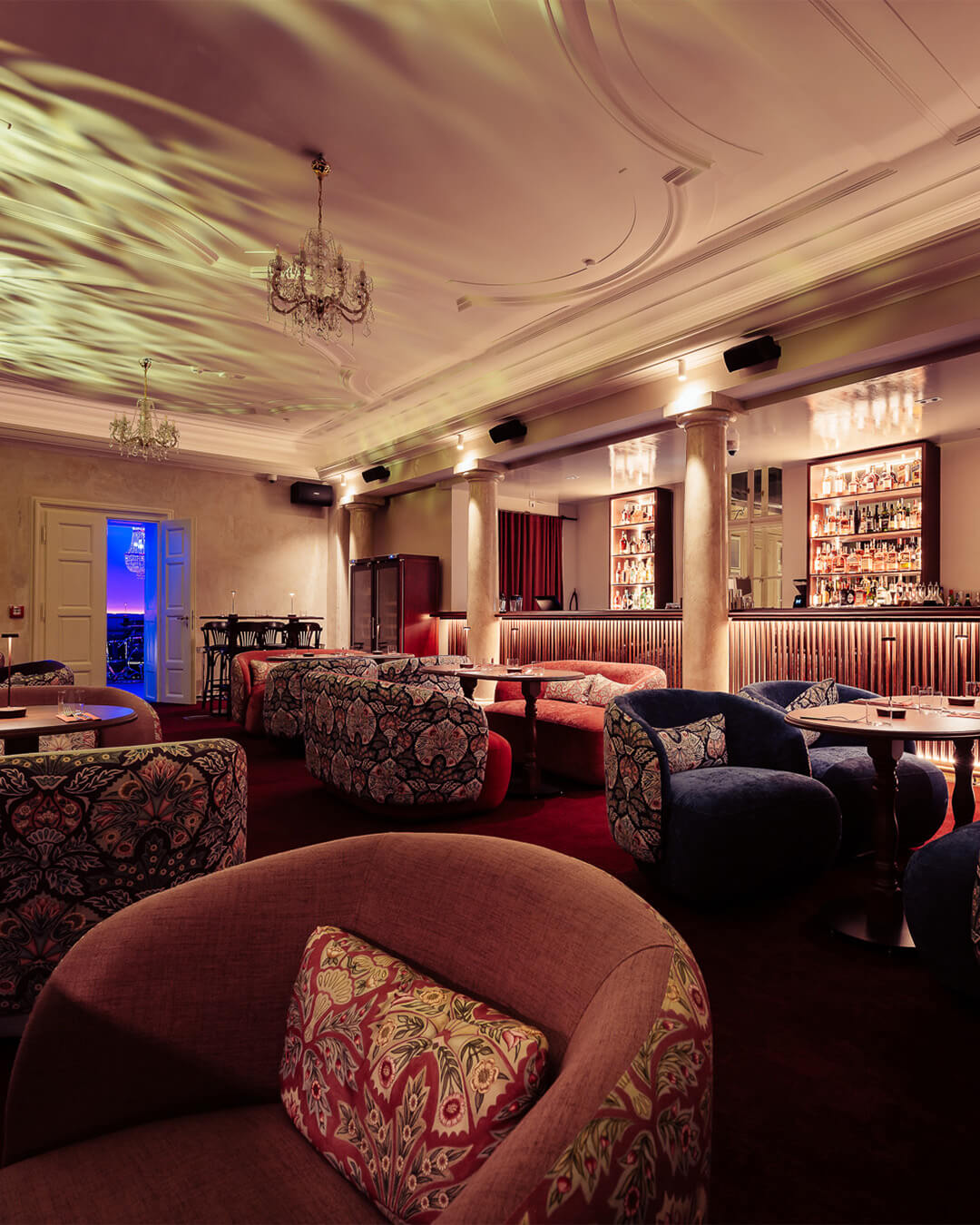 Event-ready rooms inside Savarin Palace and The Piano Bar Prague