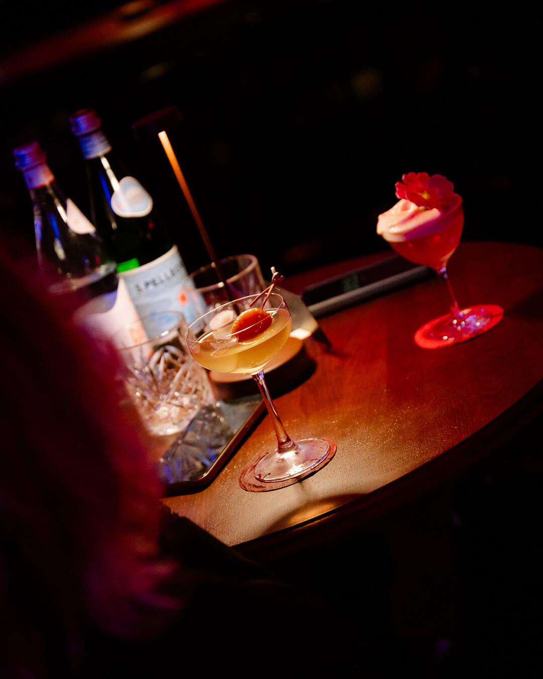 Private event bar with signature cocktails at The Piano Bar Prague